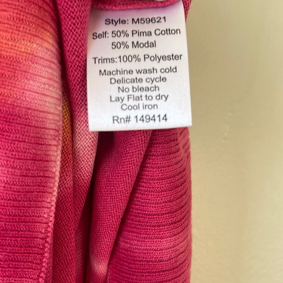 JOHNNY WAS Boho Hot Pink Hand Painted Poncho One Size - Picture 6 of 12